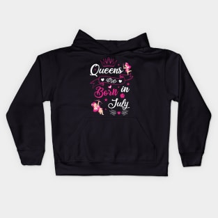 Queens are born in July Kids Hoodie